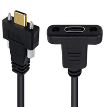 帶螺絲孔USB 3.1 type-c公對母延長線