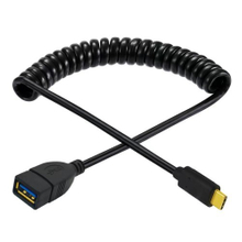 USB 3.0 A母-C公 直頭伸縮彈簧傳輸線