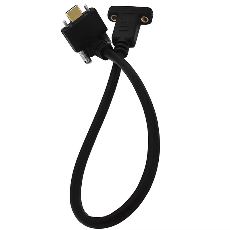 弯头公对母带螺丝孔USB3.1 Type-c传输线