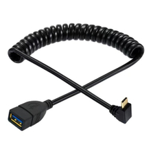 USB 3.0 A母-C公 彎頭伸縮彈簧傳輸線