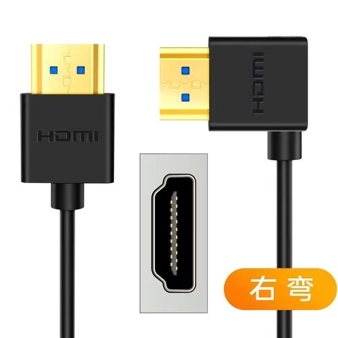 右彎型 HDMI2.0公對公連接線
