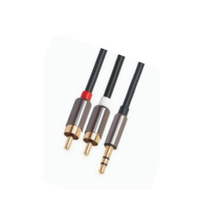 Kabel data jantan stereo KL-4060 3,5 MM ke kabel data jantan 2RCA