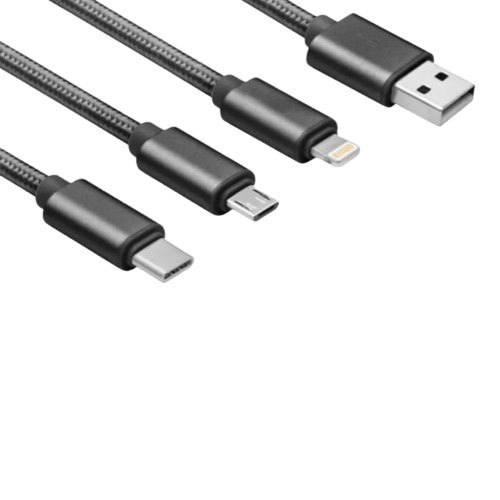 USB 2.0 三合一手機快速充電線