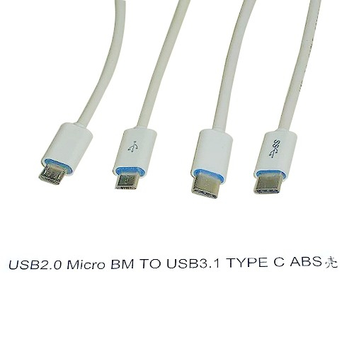 Usb2.0 Micro BM TO Usb3.1 Type C ABS 系列
