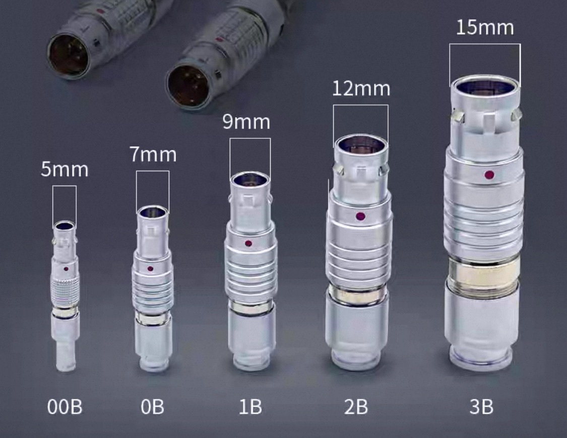 自鎖連接器，通常可兼容於雷莫（LEMO）連接器，例如LEMO.FGG系列