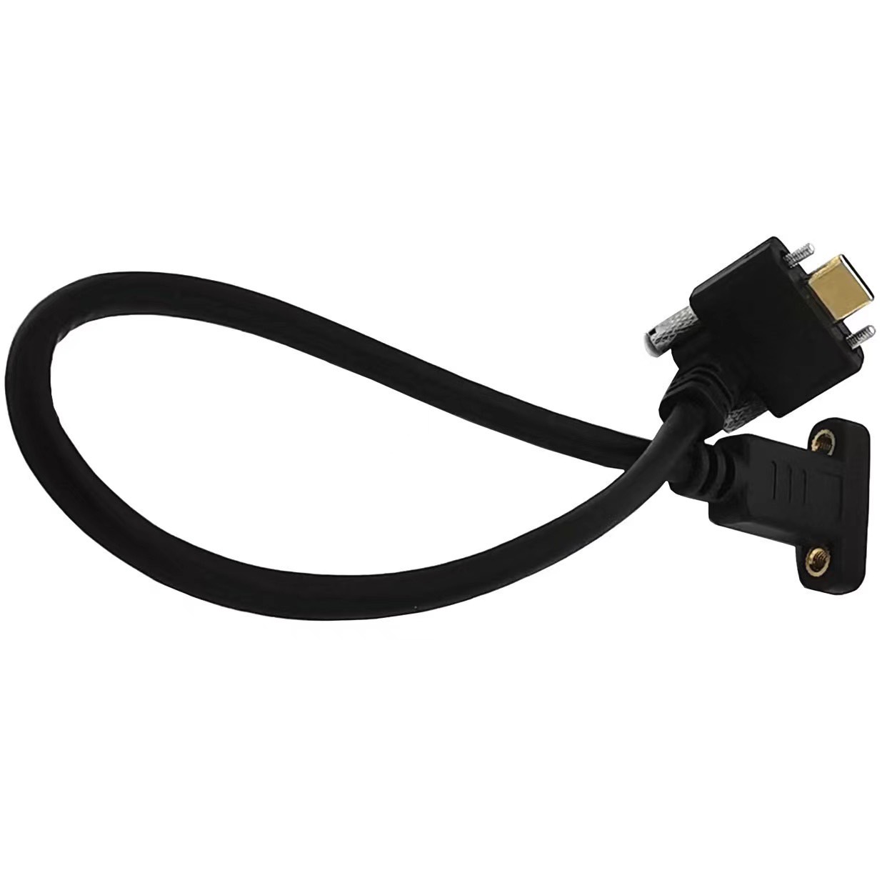 弯头公对母带螺丝孔USB3.1 Type-c传输线