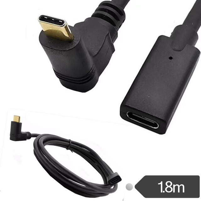 1.8M 公對母USB Type-C3.1 高速傳輸快充線