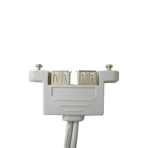 USB 2.0 双併AF 带耳面板带锁